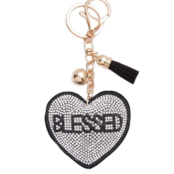 COPY - Bling rhinestone keychain and bag charm. Wonderful message. - Picture 1 of 1